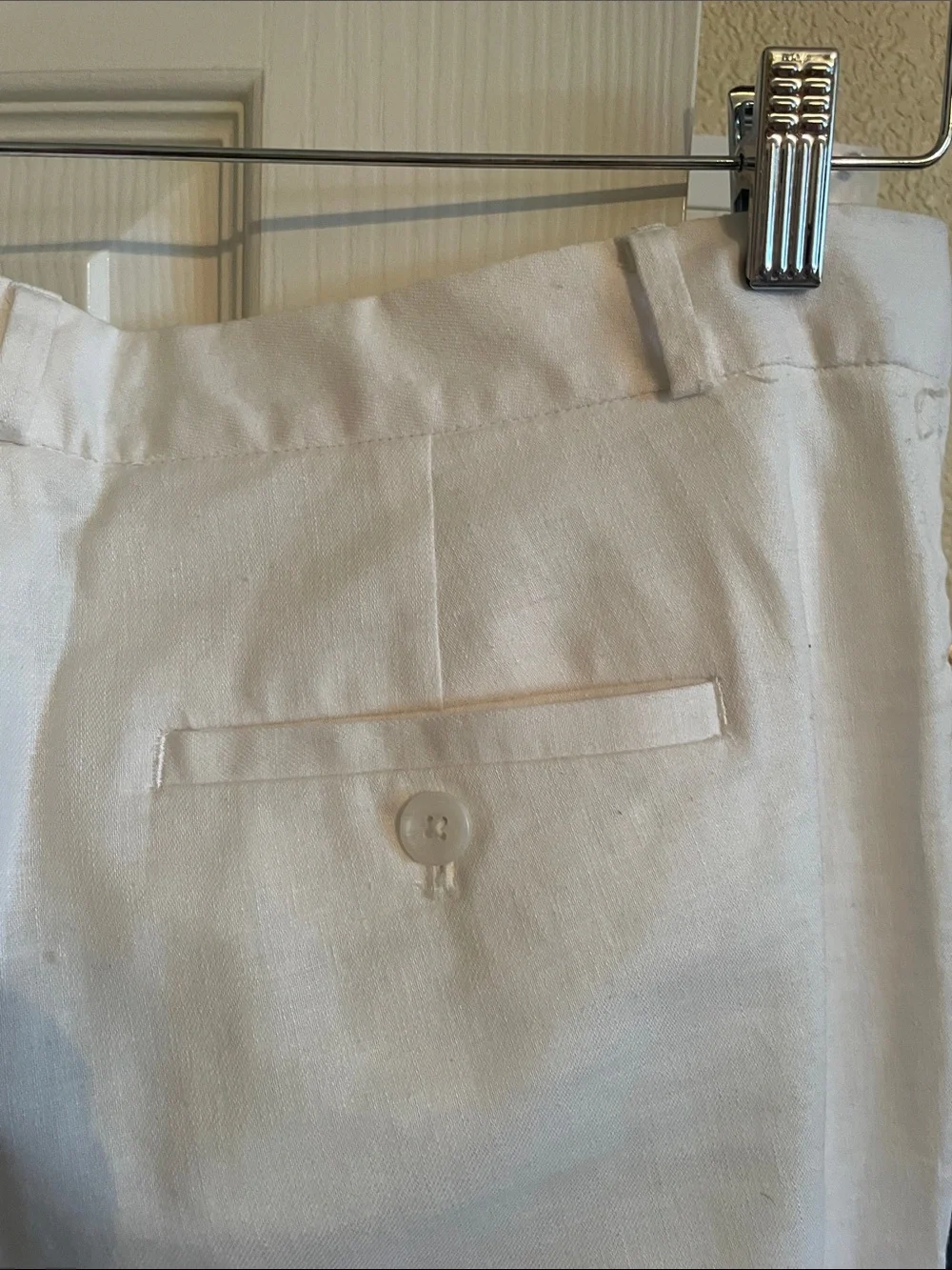 Banana Republic White Linen-Blend Pants